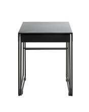 Beistelltisch >25515< (2er-Set) in schwarz, Metall - 39x51x39cm (BxHxT)