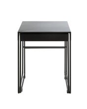 Beistelltisch >25515< (2er-Set) in schwarz, Metall - 39x51x39cm (BxHxT)