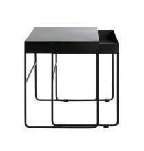 Beistelltisch >25515< (2er-Set) in schwarz, Metall - 39x51x39cm (BxHxT)
