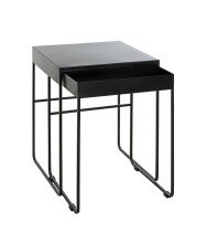 Beistelltisch >25515< (2er-Set) in schwarz, Metall...