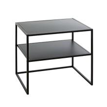 Beistelltisch >25517< in schwarz, Metall -...