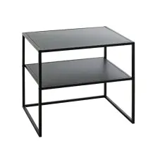 Beistelltisch >25517< in schwarz, Metall -...