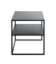 Beistelltisch >25517< in schwarz, Metall - 50x45x40cm (BxHxT)