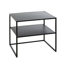 Beistelltisch >25517< in schwarz, Metall -...