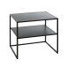 Beistelltisch >25517< in schwarz, Metall - 50x45x40cm (BxHxT)