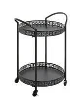 Servierwagen >25523< in schwarz, Metall -...
