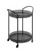 Servierwagen >25523< in schwarz, Metall - 51x71x42cm (BxHxT)