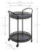 Servierwagen >25523< in schwarz, Metall - 51x71x42cm (BxHxT)