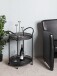 Servierwagen >25523< in schwarz, Metall - 51x71x42cm (BxHxT)