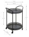 Servierwagen >25523< in schwarz, Metall - 51x71x42cm (BxHxT)