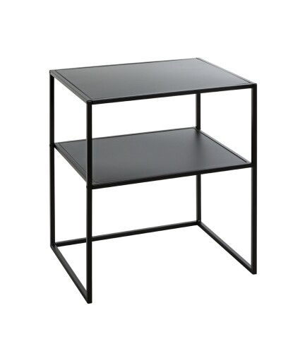 Beistelltisch >25555< in schwarz, Metall - 50x60x40cm (BxHxT)