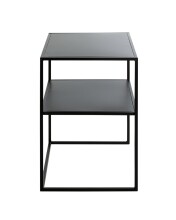 Beistelltisch >25555< in schwarz, Metall - 50x60x40cm (BxHxT)