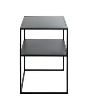 Beistelltisch >25555< in schwarz, Metall - 50x60x40cm (BxHxT)