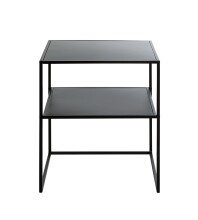 Beistelltisch >25555< in schwarz, Metall - 50x60x40cm (BxHxT)