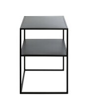 Beistelltisch >25555< in schwarz, Metall - 50x60x40cm (BxHxT)