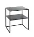 Beistelltisch >25555< in schwarz, Metall - 50x60x40cm (BxHxT)