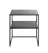 Beistelltisch >25555< in schwarz, Metall - 50x60x40cm (BxHxT)