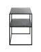 Beistelltisch >25555< in schwarz, Metall - 50x60x40cm (BxHxT)