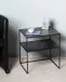 Beistelltisch >25555< in schwarz, Metall - 50x60x40cm (BxHxT)