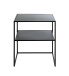 Beistelltisch >25555< in schwarz, Metall - 50x60x40cm (BxHxT)