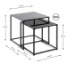 Beistelltisch >25557< (2er-Set) in schwarz - 35x35x35 (BxHxT)