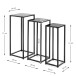 Blumentisch >25559< (3er-Set) in schwarz, Metall - 22x61x22cm (BxHxT)