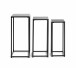 Blumentisch >25559< (3er-Set) in schwarz, Metall - 22x61x22cm (BxHxT)