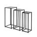 Blumentisch >25559< (3er-Set) in schwarz, Metall - 22x61x22cm (BxHxT)