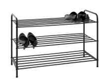 Schuhregal >25561< in schwarz, Metall - 83x58x35cm...