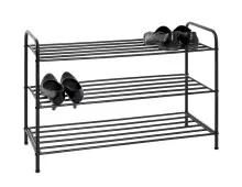Schuhregal >25561< in schwarz, Metall - 83x58x35cm...