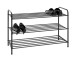 Schuhregal >25561< in schwarz, Metall - 83x58x35cm (BxHxT)