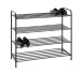 Schuhregal >25562< in schwarz, Metall - 83x78x35cm (BxHxT)