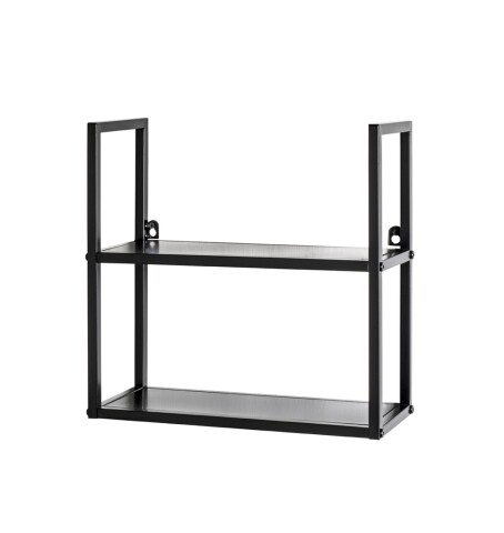 Wandregal >25563< in schwarz, Metall