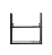 Wandregal >25563< in schwarz, Metall - 36x36x15cm (BxHxT)