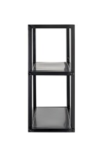 Wandregal >25563< in schwarz, Metall - 36x36x15cm (BxHxT)