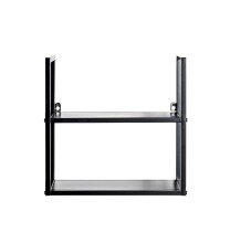 Wandregal >25563< in schwarz, Metall - 36x36x15cm (BxHxT)