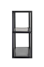 Wandregal >25563< in schwarz, Metall - 36x36x15cm (BxHxT)