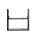Wandregal >25563< in schwarz, Metall - 36x36x15cm (BxHxT)