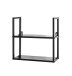 Wandregal >25563< in schwarz, Metall - 36x36x15cm (BxHxT)