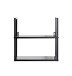Wandregal >25563< in schwarz, Metall - 36x36x15cm (BxHxT)