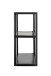 Wandregal >25563< in schwarz, Metall - 36x36x15cm (BxHxT)