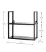 Wandregal >25563< in schwarz, Metall - 36x36x15cm (BxHxT)