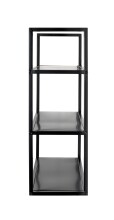 Wandregal >25564< in schwarz, Metall - 50x58x20cm (BxHxT)