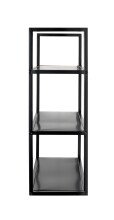 Wandregal >25564< in schwarz, Metall - 50x58x20cm (BxHxT)