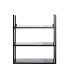 Wandregal >25564< in schwarz, Metall - 50x58x20cm (BxHxT)