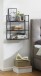 Wandregal >25564< in schwarz, Metall - 50x58x20cm (BxHxT)