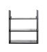 Wandregal >25564< in schwarz, Metall - 50x58x20cm (BxHxT)