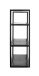 Wandregal >25564< in schwarz, Metall - 50x58x20cm (BxHxT)