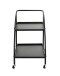 Servierwagen >25565< in schwarz, Metall - 68x71x42cm (BxHxT)