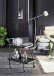 Servierwagen >25565< in schwarz, Metall - 68x71x42cm (BxHxT)